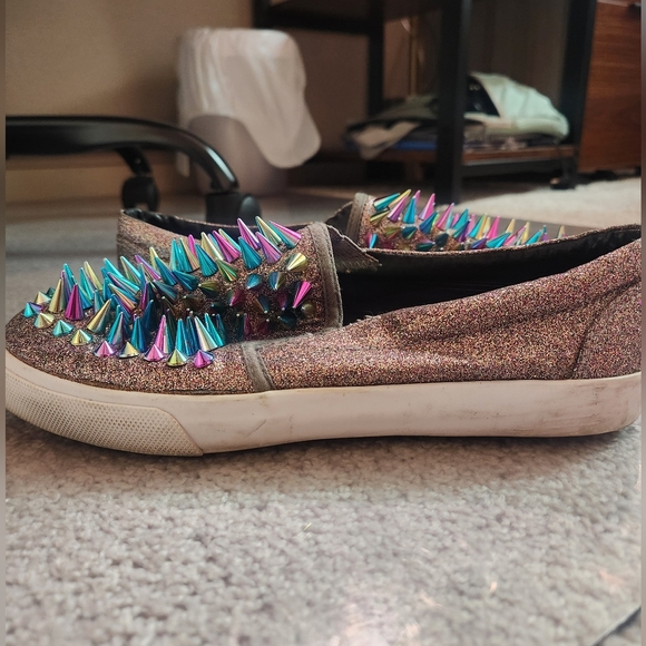 Jeffrey Campbell JC Play glitter spiked sneakers - Picture 4 of 9